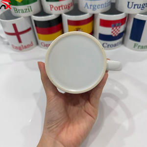 Vente en gros de tasses à eau en céramique de 300ml avec drapeau de pays personnalisé tasses à café pour la maison et l'école - Product Image 3