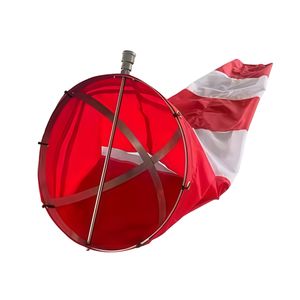 Manchon à vent pour hélicoptère, personnalisé, vente en gros, imperméable, rouge et blanc, manchon à vent d'aéroport, 100% polyester, léger - Product Image 4