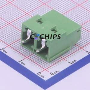 WJ129V-7.62-2P Screw Terminal Block Through hole Component (THT),P=7.62mm Connector 1x2P 7.62mm Green Through Hole - Product Image 2