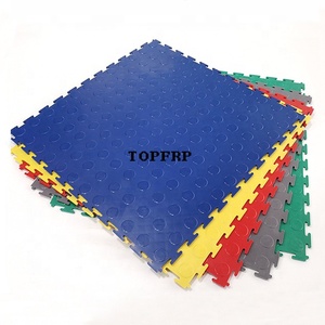Heavy Duty Coin Pattern Interlocking PVC Insulation Floor <b>Tiles</b> for Workshop - Product Image 3