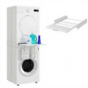 Kit de rangement métallique coulissant pour machine à laver et sèche-<span class=keywords><strong>linge</strong></span>, solution d'empilage pour serviettes - Product Image 1