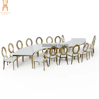 Table moderne de luxe en acier inoxydable pour la maison ou l'hôtel, vente en gros d'usine, mobilier de salon