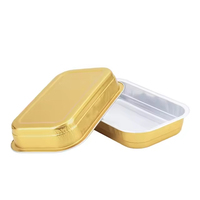 Barquettes de cuisson rectangulaires multicolores en aluminium antiadhésif, compatibles four et micro-ondes, boîtes repas jetables, capacité 125 ml, personnalisables