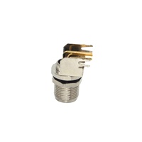 Conector Automotriz M8A-M08-W Macho de Ángulo Recto para Montaje en PCB, Conector Angular de 2-8 Pines con Contactos de Latón Chapados en Oro