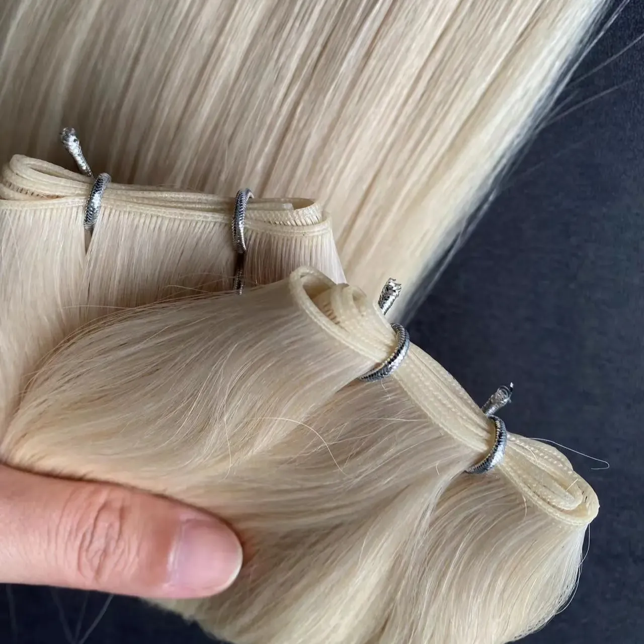 Russian12A Genius Wefts Top Quality 100g Cutícula do Cabelo Humano Alinhado Duplo Desenhado Genius Trama