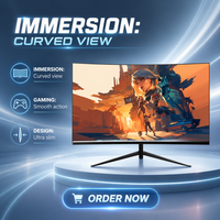 Monitor de juego Pantalla de Vidrio Curvo sin marco UHD 24 pulgadas 27 pulgadas 2K Monitor de PC para e-sport 144/165Hz