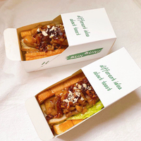 Boîtes d'emballage jetables de qualité alimentaire en papier kraft écologique de luxe pour maïs chiens boulangerie hamburgers pique-nique