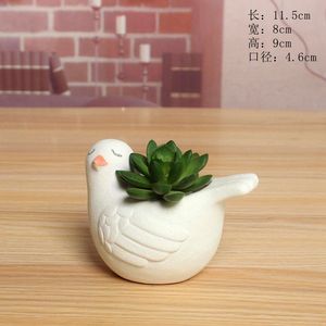 9 petits animaux en céramique chien chat cochon lapin oiseau Gost plante Pot de fleur en pot conteneur Mini jardinière - Product Image 6