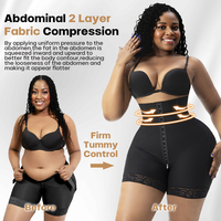 Faja Moldeadora de Cintura Alta Postoperatoria BBL, Pantalones Cortos con Control de Abdomen y Realce de Glúteos para Mujer