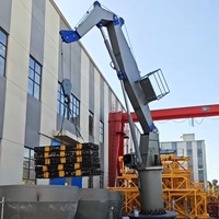 Grue hydraulique articulée compacte pour navires offshore, équipement de levage de pont marin pliable avec certificats de classification complets
