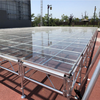 Scènes modulaires sur mesure élégantes en alliage d'aluminium, plateformes de scène pliantes pour événements, podiums pour mariage