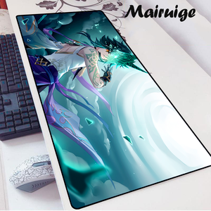 แผ่นรองเมาส์ขนาดใหญ่ 90x40 อุปกรณ์เสริมสำหรับเล่นเกม XXL พีซีแล็ปท็อปเกมเมอร์แผ่นรองเมาส์อะนิเมะเก็นชินอิมแพ็ค - Product Image 2