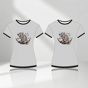 เสื้อยืดผู้หญิงสีขาว ทรงปกติ ผ้าคอตตอนเจอร์ซีย์ แขนสั้น เรียบง่าย ไม่มีลาย เสื้อฤดูร้อน แบบทางการ ผ้าถัก รับผลิตตามแบบ OEM เสื้อผ้าสั่งทำ แห้งเร็ว - Product Image 1