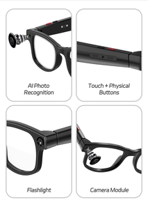 Gafas Inteligentes con IA 2026, Cámara de 8MP, Reproductor de Música, Reducción de Ruido, Reconocimiento por IA, Foto y Video, Traducción por IA, Lentes con Protección Contra Luz Azul - Product Image 4