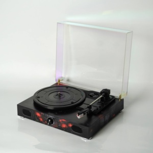 Mô hình nhà máy được thiết kế màu đỏ Spider Lily 3-tốc độ Bluetooth Hi-Fi Turntable LP Vinyl ghi <span class=keywords><strong>Player</strong></span> với xây dựng trong loa cho món quà - Product Image 1