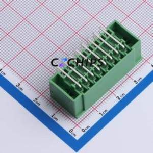 DB2ERHBM-3.5-2*8P-GN Plug-in Terminal Block Bent Lead Through Hole,P=3.5mm Board-to-Board / Socket - Closed Screw Fixing 2x8P - Product Image 2