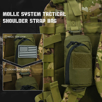 Petite pochette tactique en nylon 1000D, pochette utilitaire Molle, résistante à l'eau, accessoires pour sac à dos, sacs de rangement pour outils de chasse en plein air