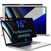 Filter Layar Anti Spion Dua Arah Magnetik untuk Macbook Pro 16" A2141, Pelindung Layar yang Dapat Dicuci, Dapat Digunakan Kembali, Tanpa Perekat