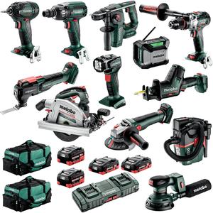 Listo para Enviar, Nuevo y en su Caja Original, Taladro de Impacto Magnético Mini METABOS de 18V y 12 Piezas con Motor sin Escobillas de 6.0AH, Garantía OEM de 3 Años - Product Image 3