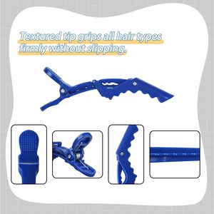 Pinces à cheveux en plastique personnalisées avec logo, multicolores, pour salon de coiffure, 6 pièces/sac, pour coiffage et sectionnement - Product Image 3