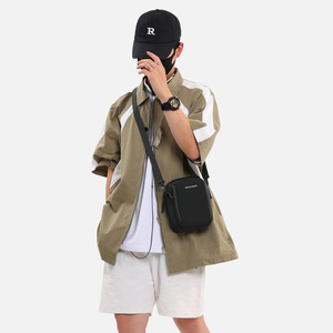 Wholesale Men's Shoulder <b>Bag</b> Oxford Crossbody <b>Bag</b> Waterproof Casual <b>Black</b> Messenger <b>Bag</b> for Work Travel - Product Image 2