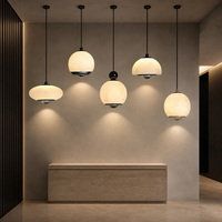 Lámpara Colgante LED Moderna de Alabastro Natural para Comedor, Isla de Cocina, Bar, Dormitorio
