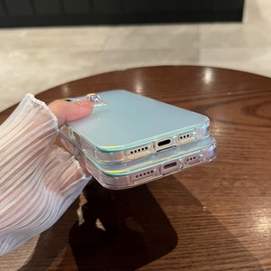 เคสโทรศัพท์ไฮบริดสำหรับ iPhone 16 PRO MAX TPU PC 2 in 1เคสโทรศัพท์ลายโฮโลแกรมไฮบริดเปลี่ยนสีกันกระแทก - Product Image 6