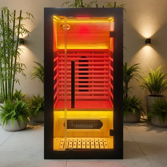 Low EMF Full Spectrum Infrared Sauna 1-2 Persons Home Dry Sauna Room