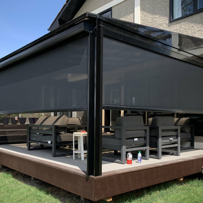 Automatic Rotating Shutters Garden Arches Motorized Metal Aluminum Louver Pergola Outdoor