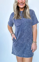 Fabrication sur mesure T-shirt pour femmes robe T-shirt long d'été délavé à l'acide pour femmes
