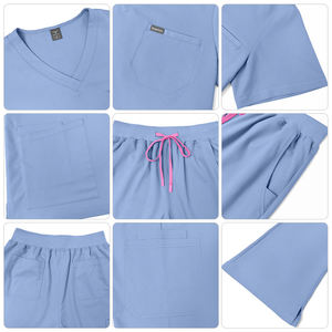 Pantalon de travail confortable pour médecins, vêtements de travail vétérinaires modernes Vancouver Quebec, uniformes à jambes larges 48002 - Product Image 4