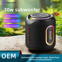 Altavoz Portátil Zealot M1 de 30W, 5.4 Pulgadas, Luces RGB, Resistente al Agua IPX6, Batería de 6000mAh, Ranura para Tarjeta TF, para Casa, Viajes y Exteriores