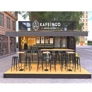 Pop Open Coffee Bar Kiosk 20 Ft Expandable Container House For Sale