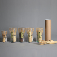 Ensemble de fouets à matcha robustes, emballage en boîte colorée, fouet à matcha en bambou fait main, Chasen à 100 dents avec cuillère et cuillère à thé, Chasen en bambou