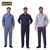 Tenue de travail industrielle d'été en mélange polyester-coton, séchage rapide, respirante, uniforme de travail en stock pour le personnel d'atelier