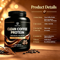 Protéine de Café Nettoyante, Isolat de Protéine de Lactosérum, Protéine de Pois, Café Instantané, Boisson Riche en Protéines, Récupération Musculaire Post-Entraînement, Booster d'Énergie, OEM