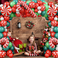 Silvester heiraten Weihnachten Aluminium Film Kranz Ballon für Krücke Candy Arch Party Dekorationen Weihnachts szene Layout