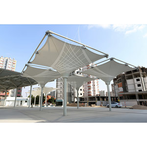 Lujo nuevo diseño PVDF PTFE ETFE Membrana de tensión estructura cubierta de <span class=keywords><strong>techo</strong></span> al aire libre impermeable paisaje Plaza sombreado tienda - Product Image 2