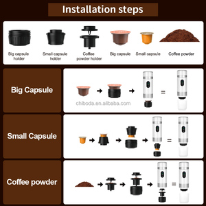 เครื่องชงกาแฟเอสเพรสโซแบบพกพา 3-in-1 กึ่งอัตโนมัติ ดีไซน์ภายนอกใหม่ปี 2026 ผลิตจากสแตนเลส แรงดัน 20 บาร์ สำหรับรถยนต์และโรงแรม - Product Image 4