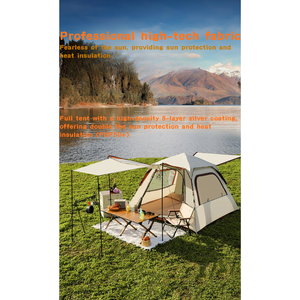 Fully Automatic Oxford Fabric Four-Season Camping <b>Canopy</b> Tent 2000mm <b>Waterproofing</b> Integrated Portable No-Setup for Outdoor Use - Product Image 5