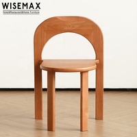 Isemax — meuble de salle à manger classique en forme de u, chaise, noir massif, en bois de cerise