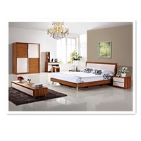 Ensemble de meubles de chambre à coucher modernes, lit double de luxe au design moderne, avec coiffeuse et armoire