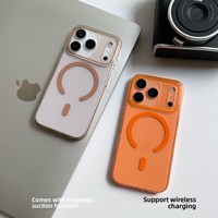 Étui magnétique mat à grande transparence et design tridimensionnel pour 17 Pro Max, 17 Air, 16 Pro