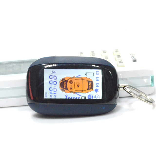 Newest Auto Car Alarm Security System Remote LCD Remote Start Universal 2 Way Car Alarm System