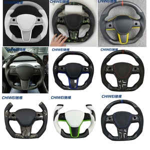 Volant en fibre de carbone pour <span class=keywords><strong>Tesla</strong></span> <span class=keywords><strong>Model</strong></span> 3/Y/<span class=keywords><strong>Model</strong></span> S/<span class=keywords><strong>X</strong></span> avec fonction de chauffage et logo personnalisé - Product Image 6