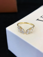 Anillo de Compromiso y Aniversario de Lujo ICEWALD con Diamante Cultivado en Laboratorio de Corte Marquesa de 3ct/5ct, Oro Sólido de 18K, Certificado IGI