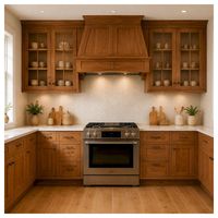 Meubles de cuisine modulaires PRIMA en MDF, finition laquée durable, portes en contreplaqué étanche, prêts à l'emploi avec évier, pour villas modernes