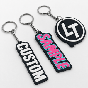 OEM Promotional Keychain Manufacture 2D Logo Custom Soft Silicone Rubber <b>Keyring</b> 3D Letter Soft Pvc Keychains - Product Image 4