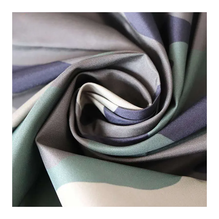 Recycle100 % 폴리 에스터 240T 짠 방수 pu 코팅 명주 인쇄 직물 의류 안감 스커트 옷 야외 재킷