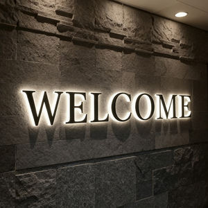 Panneau et lettres rétroéclairées en acrylique KONCEPT pour publicité et décoration, utilisation en extérieur, étanches IP65, installation suspendue - Product Image 2